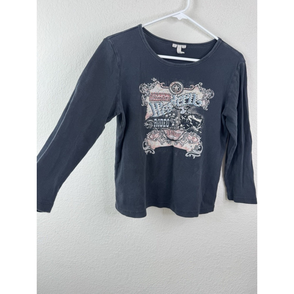 Susan Lawrence Shirt Womens M Western Rodeo Cowboy Made in USA Y2K - Picture 4 of 6